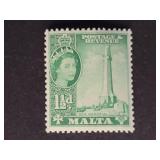 Malta Stamp 1956 War Memorial 1 1/2d
