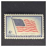 US Stamp 1957 4c Old Glory, 48 Stars