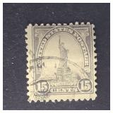 US Stamp 1922 15c Statue of Liberty