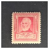 US Stamp 1940 2c John Greenleaf Whittier