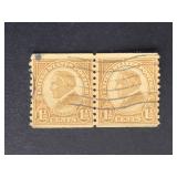 US Stamps 1923 Harding 1 1/2c Coil Pair