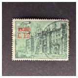 Vatican Stamp 1952 Red Overprint Basilica