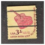 US Stamp 1979 Guitar 3.1c Pre-cancel