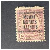 US Stamp 1931 Cleveland 12c Precancel Mount Morris