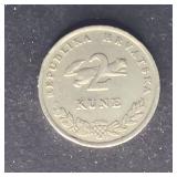 Croatia Coin 1993 Tuna 2 Kuna