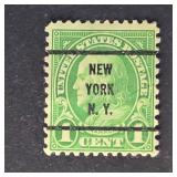 US Stamp 1923 1c Franklin Precancel New York NY