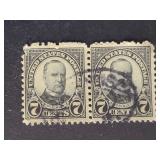 US Stamp 1926 McKinley 7c Pair