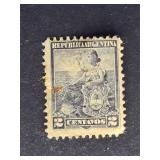 Argentina Stamp 1899 Allegory of Liberty 2C