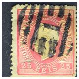 Portugal Stamp 1870-84 King Luiz 25r