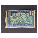 Madagascar Stamp 1930 1c Hova with Oxen