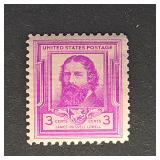 US Stamp 1940 3c James Russell Lowell