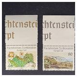 Liechtenstein Stamps 1977 Map & Landscape