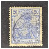 German Empire Stamp 1900 Germania 20Pfg