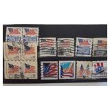 US Stamps Lot Flags