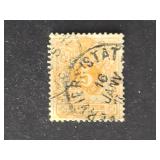 Belgium Stamp 1869 Small Lion w Coat of Arms 5c