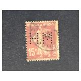 France Stamp 1926 Sower Perfin