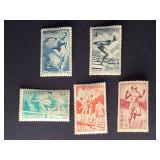 Monaco Stamps 1948 Olympic Games London Set MNH