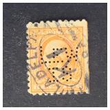 US Stamp 1911 Washington 6c Perfin 'LEWIS'