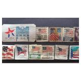 US Stamps Lot Flags