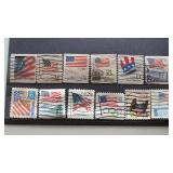 US Stamps Lot Flags