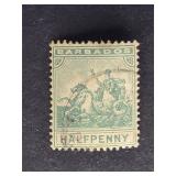 Barbados Stamp 1904 Seal of the Colony HalfPenny