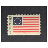 US Stamp 1968 6c Flags: First Stars and Stripes