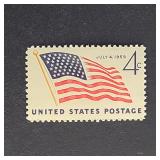 US Stamp 1959 4c 49-Star US Flag