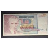 Yugoslavia Banknote 1993 5000000 Dinar