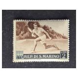 San Marino Stamp 1952 Sports and Leisure Tennis
