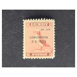 Lundy Island Puffin Stamp 1953 Coronation 4p