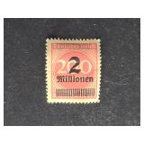 German Empire 1923 Overprint 2 mill on 200 mark