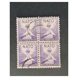 US Stamps 1952 3c NATO Block