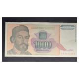 Yugoslavia Banknote 1994 1000 Dinar