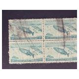 US Stamps 1956 3c King Salmon Block