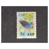 Fiji Stamp 2009 Bird Surcharged Overprint