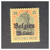 German Empire Stamp 1916 WWI Occupation Belgium