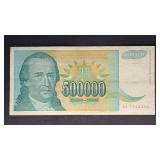 Yugoslavia Banknote 1993 500000 Dinar