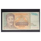 Yugoslavia Banknote 1993 5000000 Dinar