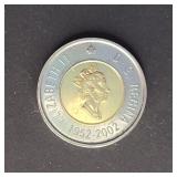 Canada Coin 2002 $2 Queens's Jubilee Toonie