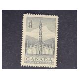 Canada Stamp 1953 Pacific Coast Totem Pole $1