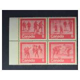 Canada Stamps 1974 Keep Fit Winter Sports Block