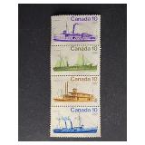 Canada Stamps 1976 Inland Vessels Vertical Strip