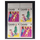Canada Stamp 1975 Family and Christmas 8ï¿½ Block