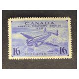 Canada Stamp 1942 Trans-Canada Airplane 16c