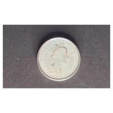 Canada 5c 1952-2002 QE II Double Date Nickel