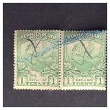 Newfoundland Stamp 1919 Suvla Bay 1c Pair