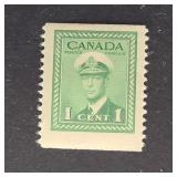 Canada Stamp 1948 King George VI 1ï¿½ Coil