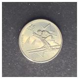 Canada Coin 2007 25c 2010 Winter Olympics  Skiing