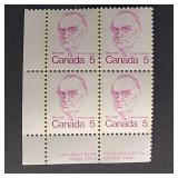 Canada Stamps 1973 Richard B. Bennett PB Block