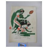 Vintage 1959 High School Football Program